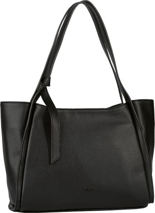 Gabor Shopper GABOR Laci, Damen, Gr. B/H/T: 38,5cm x 25cm x 12cm, schwarz, Polyurethan, clean, gepflegt, Taschen Shopper, betont durch eingefasste Lederimit