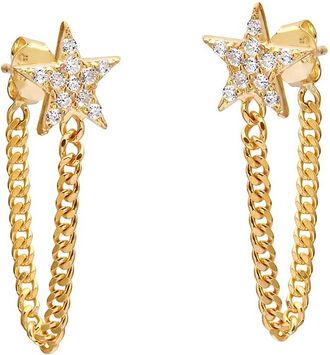 Gabi Rielle Femme Felling 14K Over Silver Cz Post Earrings