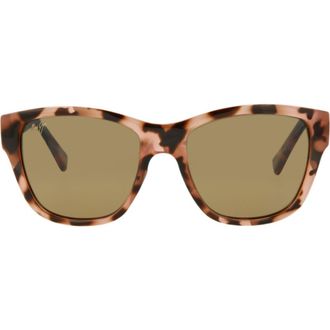 Maui Jim Hanapaa 53mm Gradient Polarized Rectangular Sunglasses in Tortoise Tortoise Bronze at Nordstrom Rack