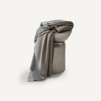 AM.PM Omkeerbare plaid in kasjmier en zuiver wol, Chama