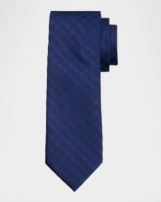 Tom Ford Men & apos;s Textured Tonal Jacquard Linen Tie