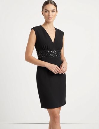 Single Dress Mosaic Insert Mini Dress In Black