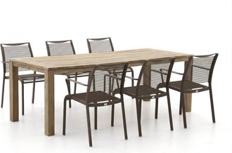 Apple Bee Hawaii/ROUGH-S 220cm dining tuinset 7-delig stapelbaar