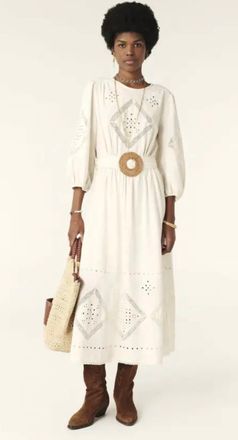 BA&SH Elvina Dress In Ecru