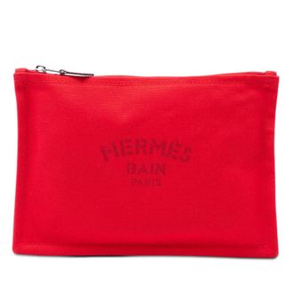Herm&egrave;s Pre-owned Hermes Toile Bain Yachting Flat Pouch PM Ladies PEX2S2DFER1E9ZJD