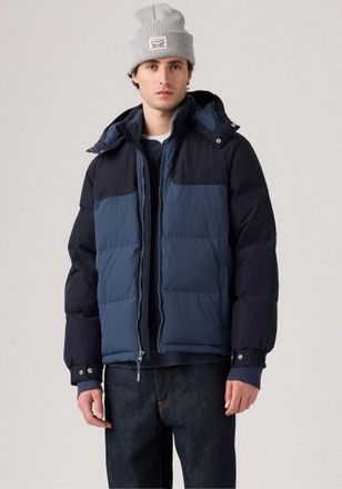 Levi's Steppjacke LEVIS ROCKRIDGE SHORT PUFFER, Herren, Gr. XXL, blau (navy blazer), Web, Obermaterial: 100% Polyamid, regular fit h&uuml;ftlang, Jacken Steppjack