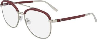 Ferragamo Stijlvolle Brillen - Dames - Brillen - Geel - 57 MM - Accessoires