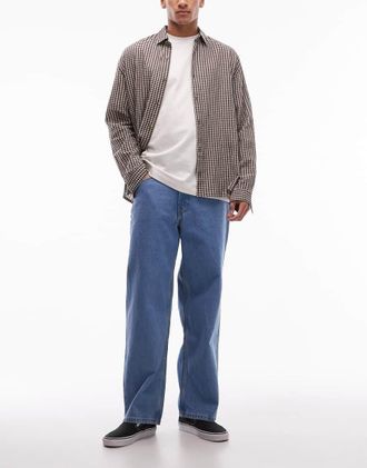 Vans Check-5 - Jeans larghi in denim blu slavato