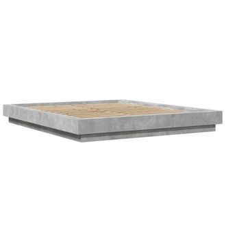 Berkfield Home Modern Bed Frame without Mattress Concrete Grey 150x200 cm King Size