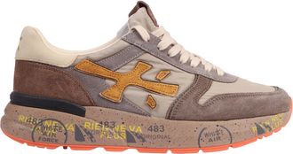 Premiata Mick Beige Suede Leather Low-Top Sneakers