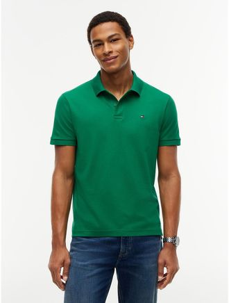 Tommy Hilfiger Mens Regular Fit Smooth Cotton Polo - Nouveau Green - XXXL
