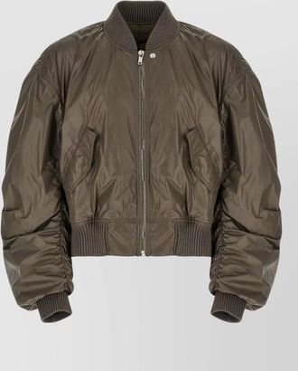 Rick Owens secchia flight bomber jacket ribbed cuffs hem