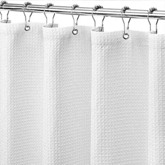 OEM Rideau De Douche - Polyester - 180 X 200 Cm - Anti-moisissure - S&eacute;chage Rapide - 12 Anneaux M&eacute;talliques - 1 Pi&egrave;ce