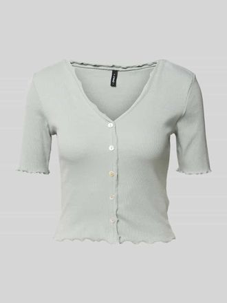 Only Slim Fit T-Shirts aus Baumwoll-Mix Modell LAILA in Schilf, Gr&ouml;&szlig;e XL