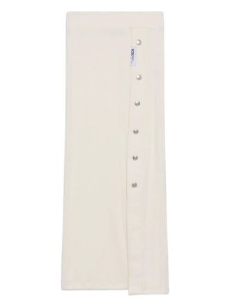 GCDS button ribbed skirt - Neutrals