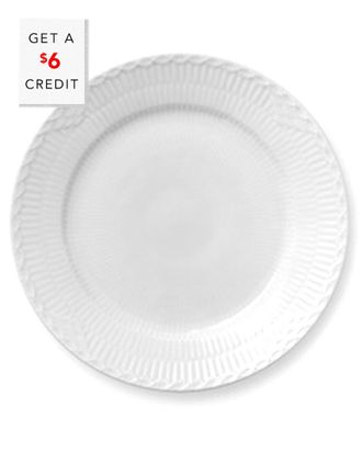 ROYAL COPENHAGEN White Fluted Half Lace 7.5In Dessert Platewith $6 Credit
