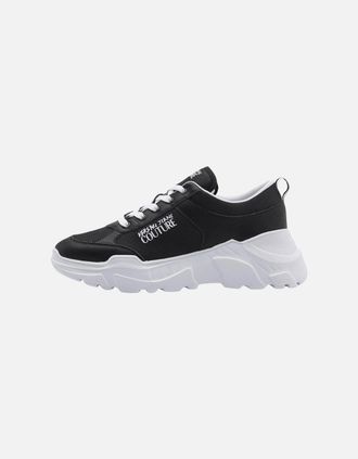 Versace Mens Speedtrack Black/White Sneaker Trainer - Size: 8