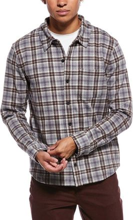Vince Plaid Knit Shirt Jacket