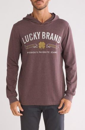 Lucky Brand Logo Graphic Hoodie in Falcon at Nordstrom Rack, Size Xx-Large