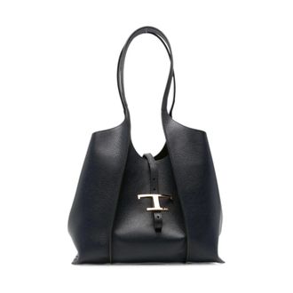 Tod's Tassen, Dames, Blauw, ONE Size, Leer, Borsa a tracolla T Timeless