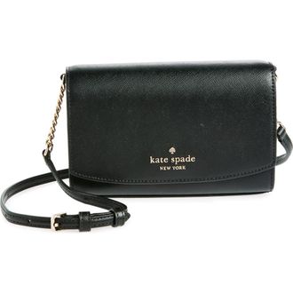 Kate Spade New York small flap crossbody bag in Black at Nordstrom Rack