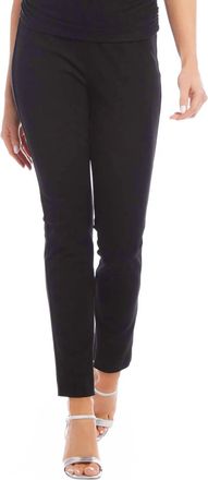Fifteen Twenty Jane Ankle Zip Twill Slim Straight Leg Pants In Black