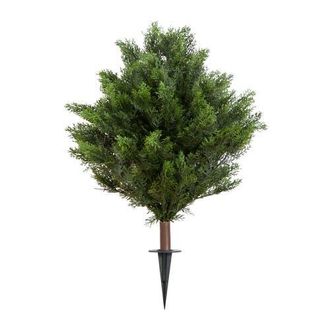 Nearly Natural 3-ft UV Resistant Artificial Cedar Bush with Integrated Ground Stake in Green at Nordstrom