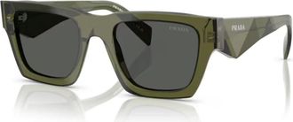 Prada Pillow Zonnebril - Heren - Accessoires - Groen - Maat: 50 MM Polyamide