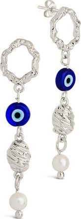 Sterling Forever Sibyl Cultured Pearl Drop Earrings in Silver at Nordstrom Rack