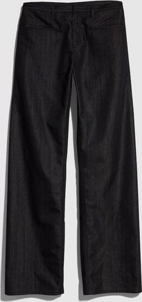 Gucci Loose Fit Cotton Blend Denim Pants, Size 32, Black