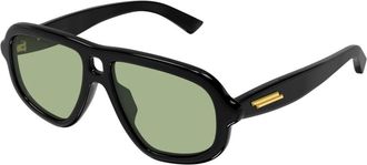 Bottega Veneta Aviator Zonnebril - unisex - Zonnebrillen - Zwart - 53 MM - Accessoires