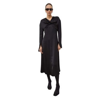 Day Birger Et Mikkelsen Lyanna Midi Jurk - Dames - Casual kleedjes - Zwart - XS - Kleedjes