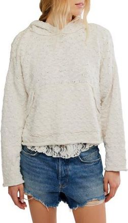 Free People Lake Side Open Knit Hoodie in Marshmallow at Nordstrom Rack, Size X-Large