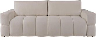 VENTE-UNIQUE.COM Sofá cama poliéster 3 plazas beige 252x107cm
