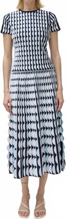 SIMKHAI Kendra Short Sleeve Top In Sky Multi