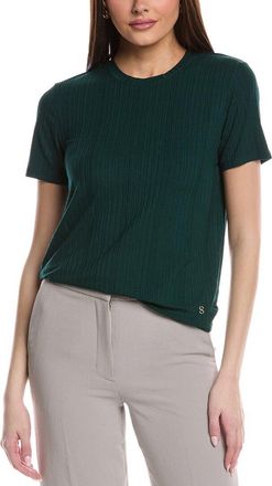 St. John Sleek Rib Jersey Knit Top