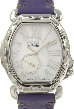 Fendi Pre-owned Stainless Steel Horloge - Dames - Vintage Horloges - Paars - ONE Size - Vintage