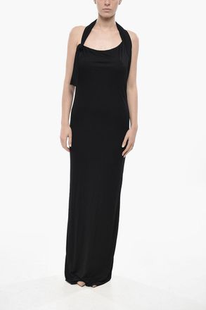 Saint Laurent Vestito Halter Neck con Schiena Scoperta Saint Laurent