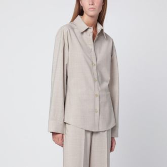 P.A.R.O.S.H. Camicia color stucco in lana