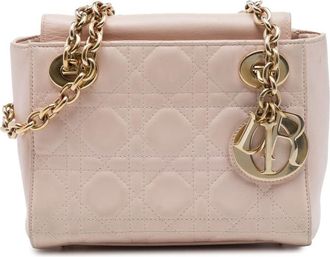 Dior Pre-owned Dior Lambskin Cannage Lady Double Chain Bag Ladies CD36A0KERKURBU2D