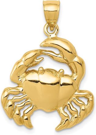 Diamond2Deal 14k Yellow Gold Polished Crab Pendant