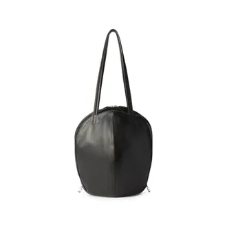 Christophe Lemaire Helmet Bag In Grained Paper Leather