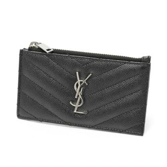 Saint Laurent Black Leather Coin Purse/Coin Case (Pre-Owned)