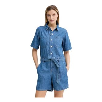 Marc O'Polo Mono vaquero con botones - Jumpsuits & Playsuits - Mujer - Azul - S