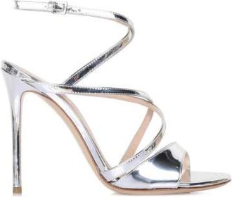 Ninalilou Sandalen - Dames - Sandalen met hakken - Grijs - 36 EU - Leer - Schoenen