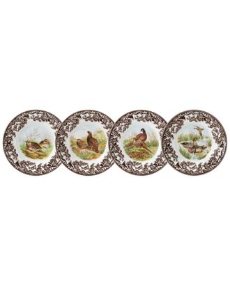 Spode Woodland Set Of 4 Canape Plates