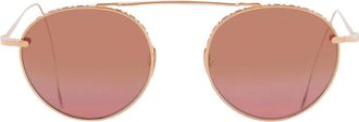 Mr. Leight REI S Burnt Rose Mirror Round Sunglasses ML4007 18KRG/BRM 49