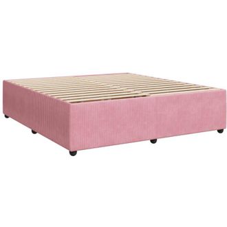vidaXL Estructura Cama Sin Colch&oacute;n Terciopelo Rosa 200x200 Cm Vidaxl