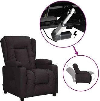 vidaXL Sill&oacute;n Elevable Cuero Sint&eacute;tico Negro Vidaxl