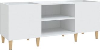 vidaXL Record Cabinet White 121x38x48 cm Engineered Wood Vidaxl